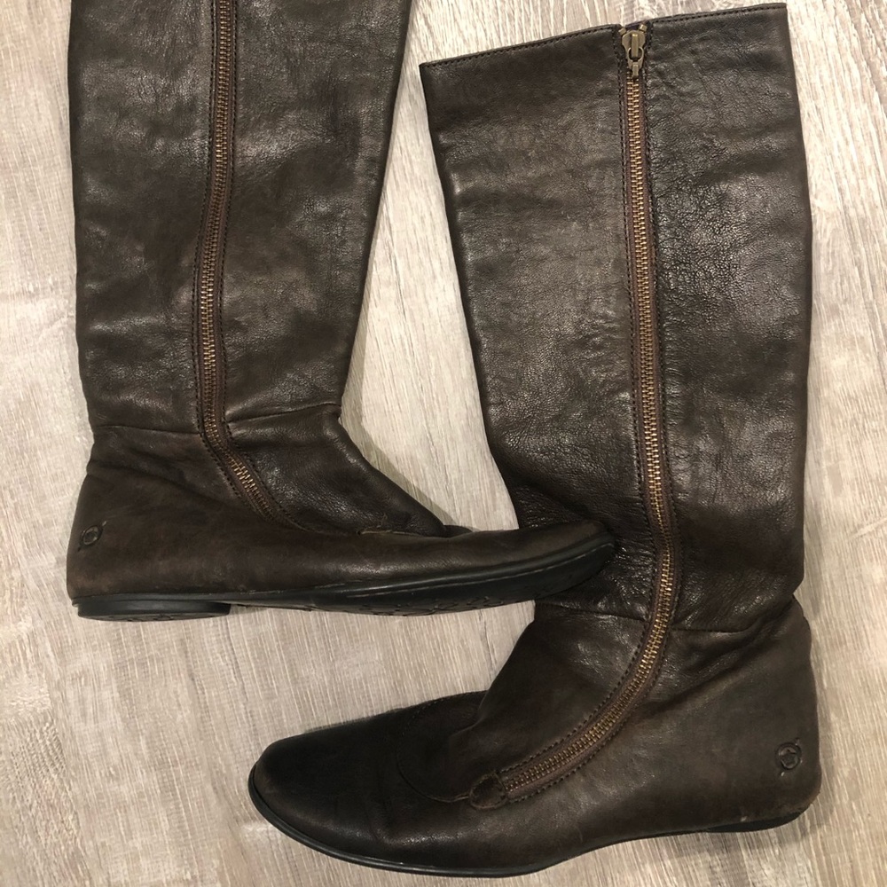 Born brown leather boots